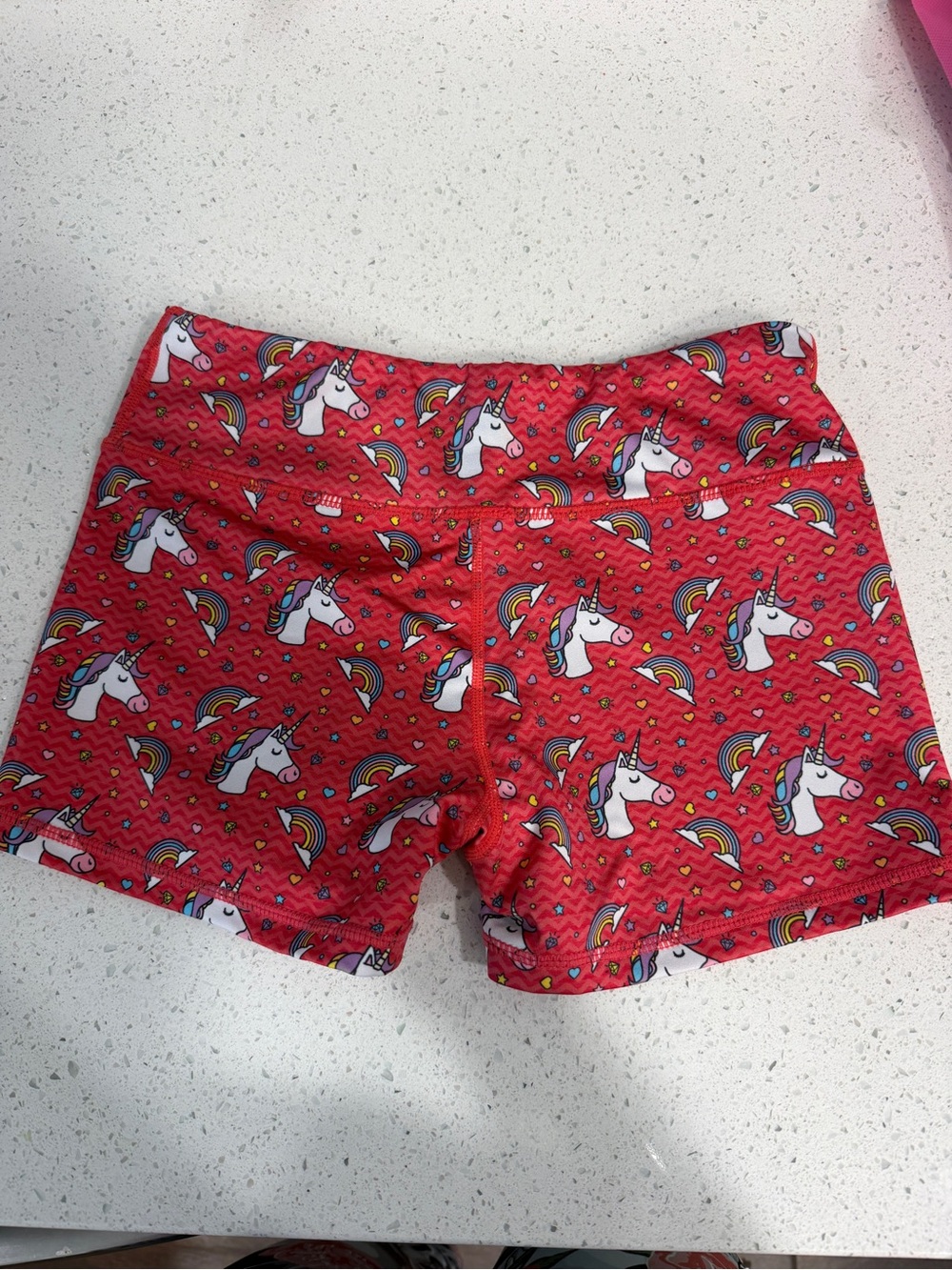 Women’s Red Unicorn Print Lounge Shorts